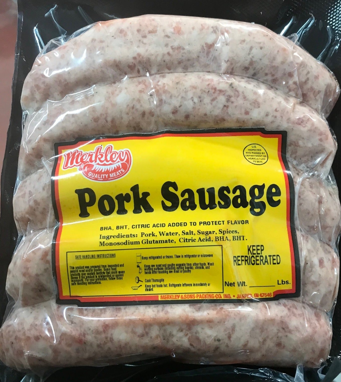Merkley Link Sausage (Large Links, 5 per Pound)